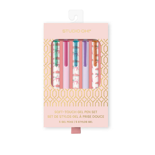 Leopard On Parade Soft-Touch Gel Pen Set