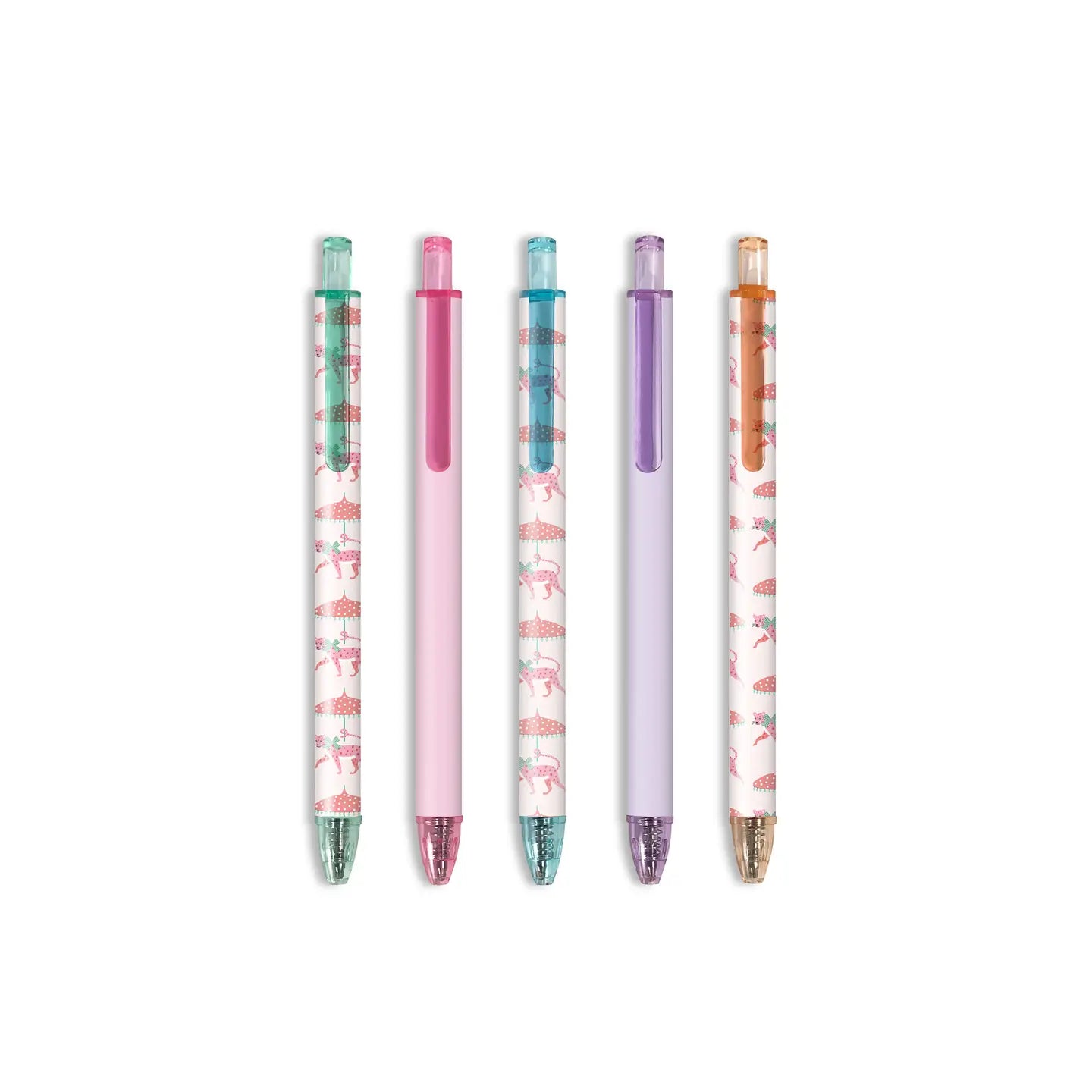 Leopard On Parade Soft-Touch Gel Pen Set