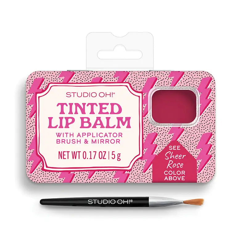 Charged Up Tinted Lip Balm & Brush Set - Sheer Rose