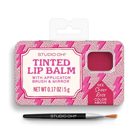 Charged Up Tinted Lip Balm & Brush Set - Sheer Rose