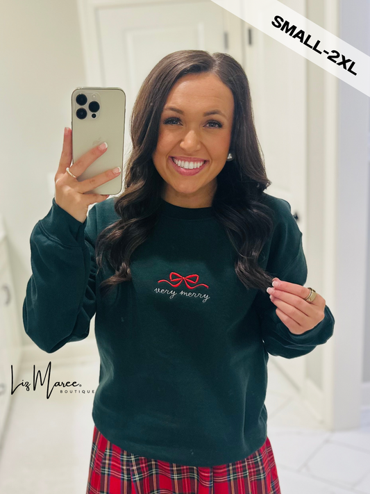 The Very Merry Embroidered Sweatshirt