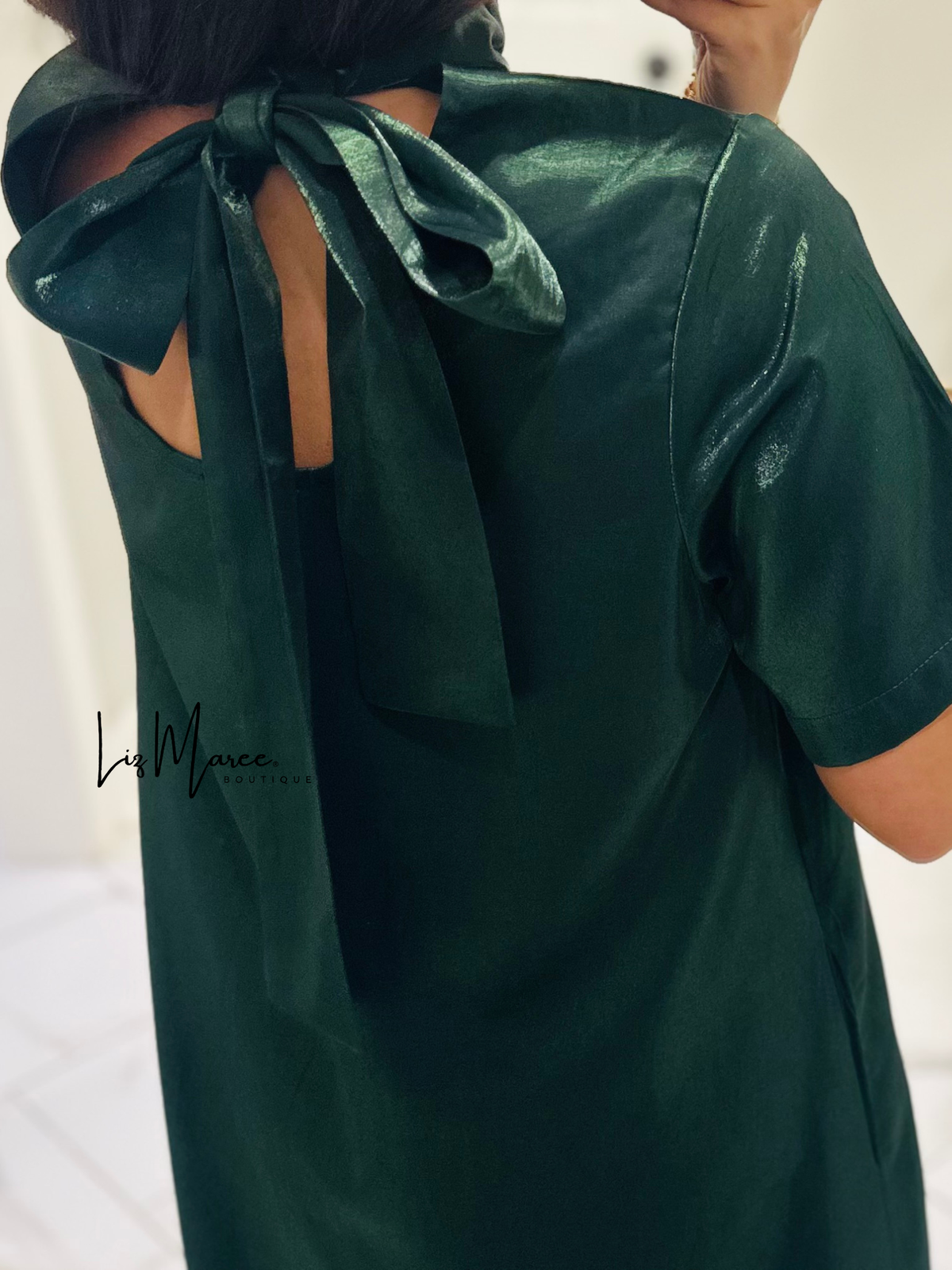 The Noelle Pine Satin Maxi Dress