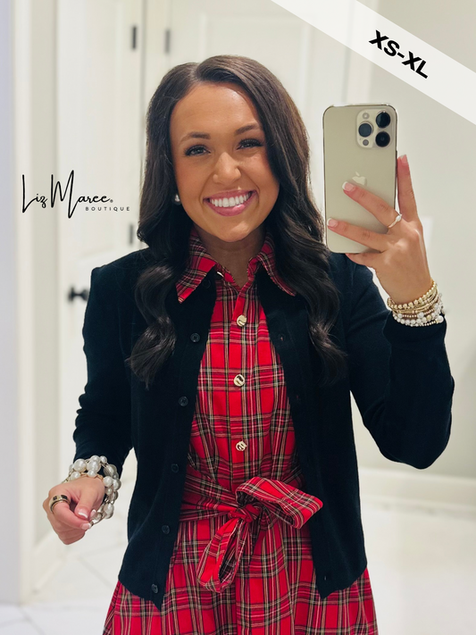 The Amelia Black Long Sleeve Cardigan