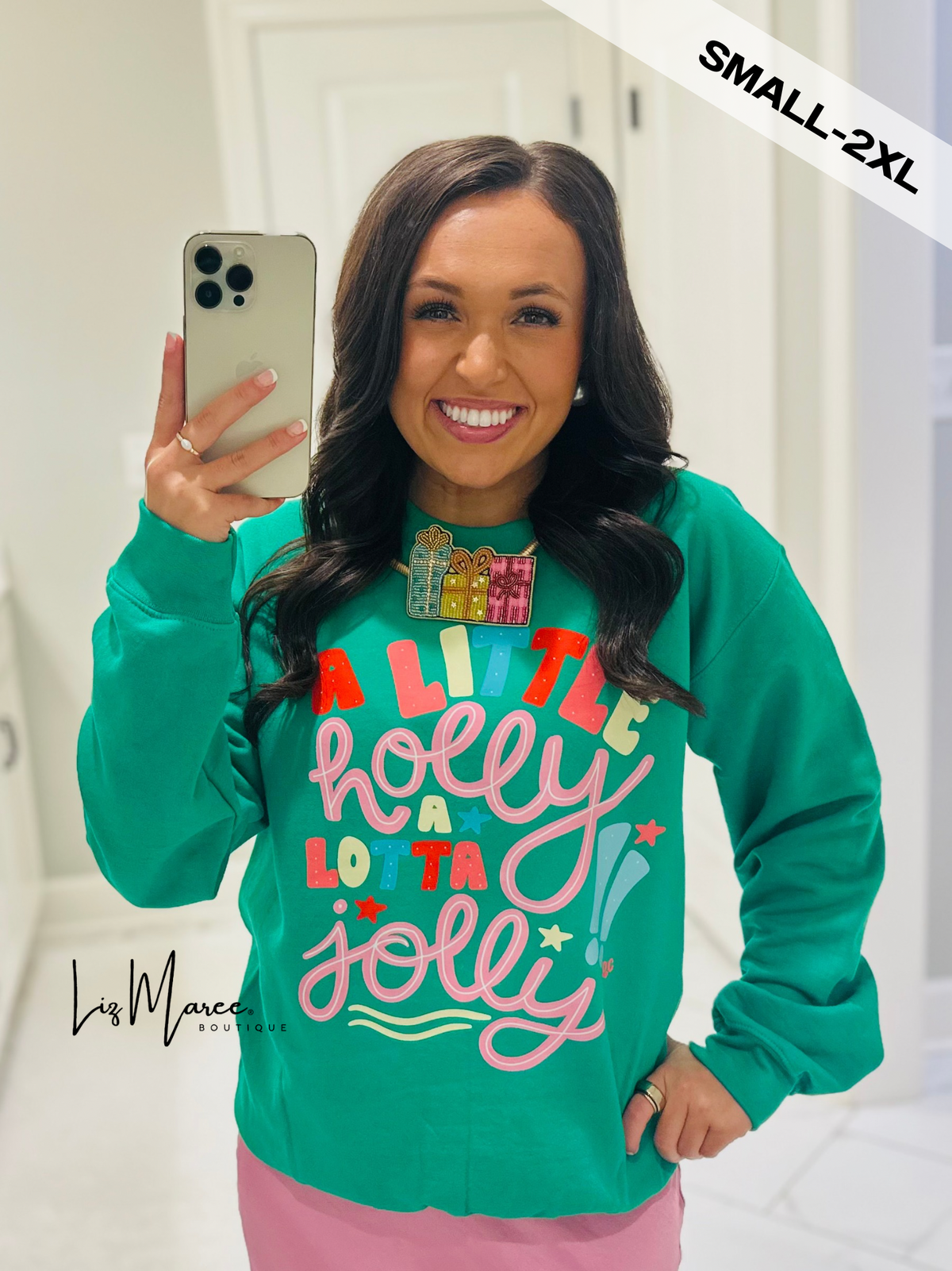 The A Little Holly A Lotta Jolly Crewneck