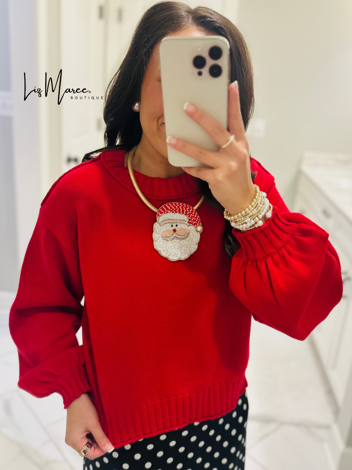 The Lydia Red Sweater