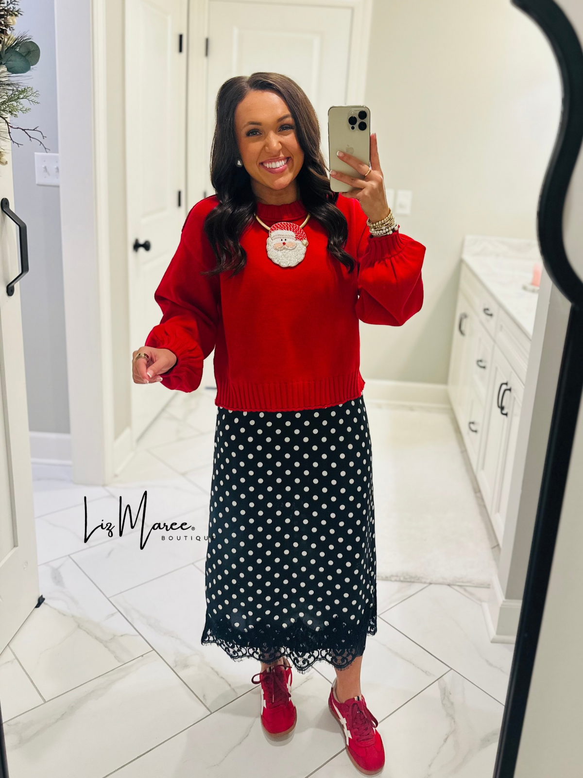 The Lydia Red Sweater