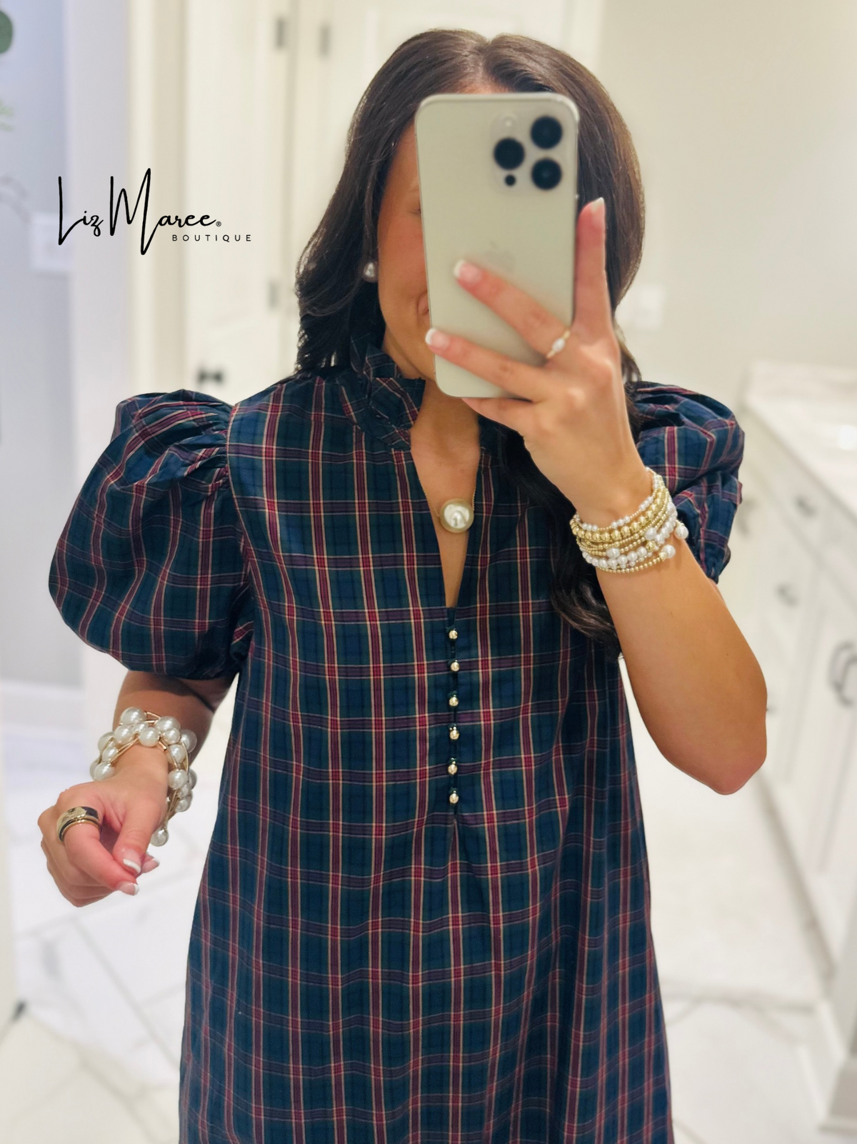 The Eve Green Plaid Midi Dress