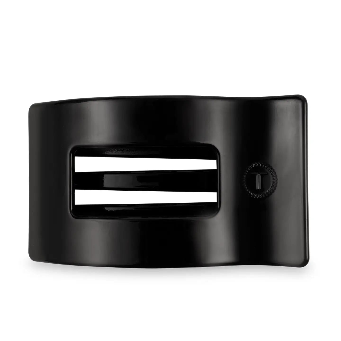 Jet Black Rectangle Flat Hair Clip