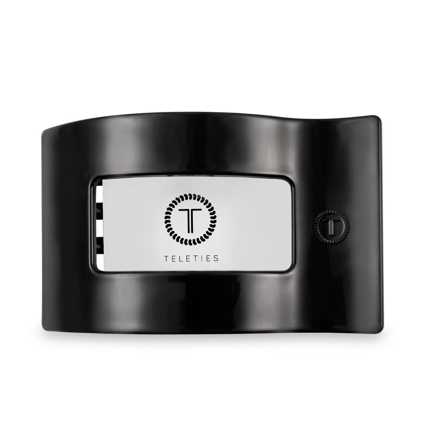 Jet Black Rectangle Flat Hair Clip