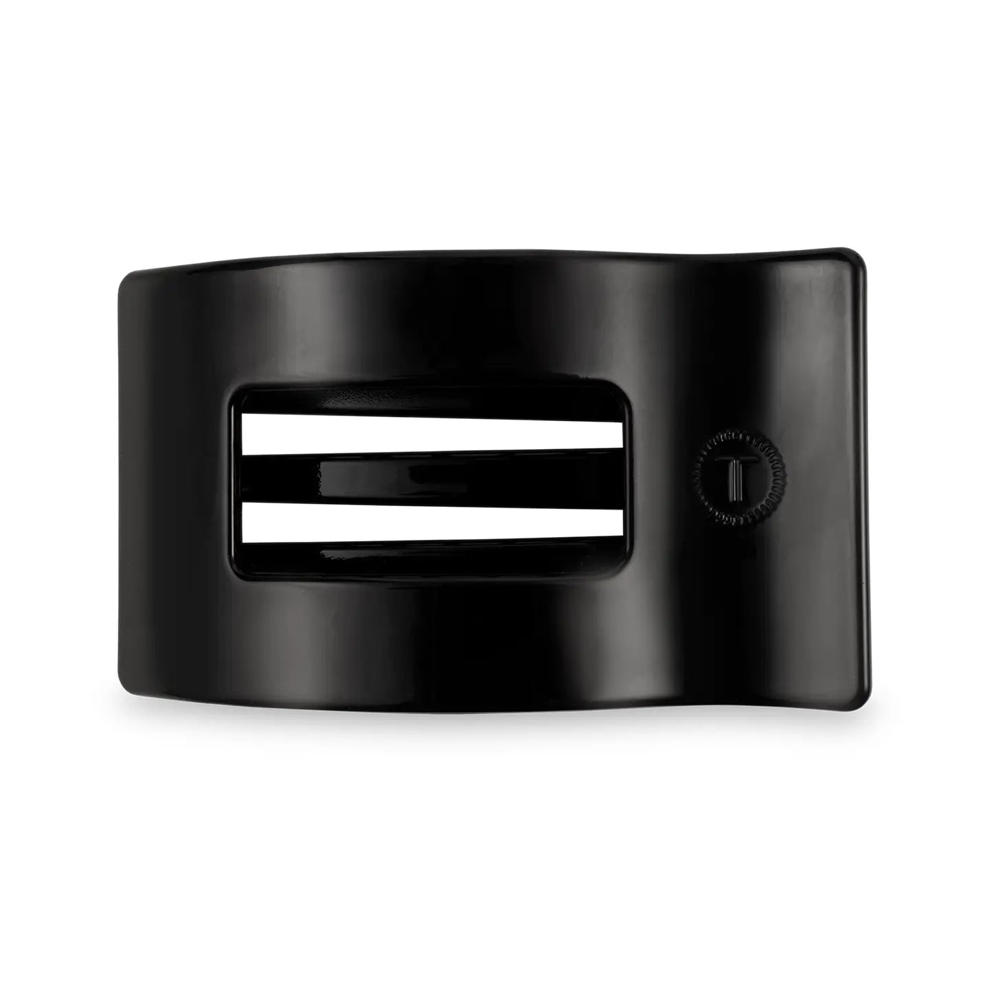 Jet Black Rectangle Flat Hair Clip