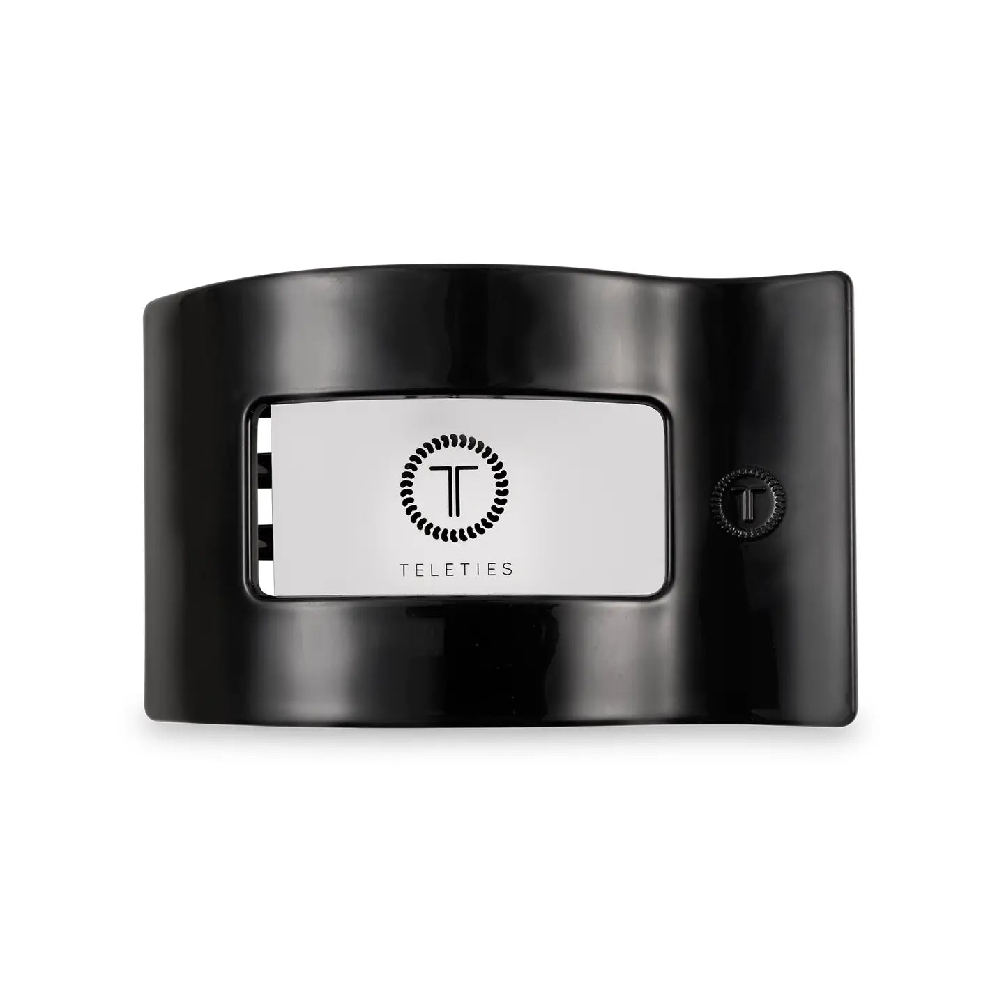 Jet Black Rectangle Flat Hair Clip