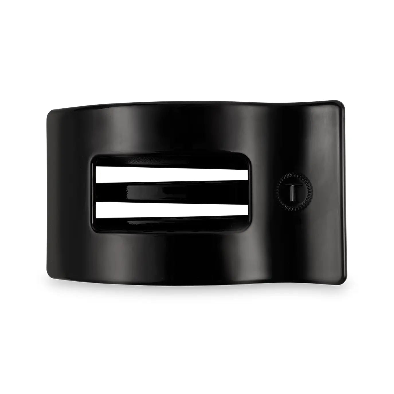 Jet Black Rectangle Flat Hair Clip