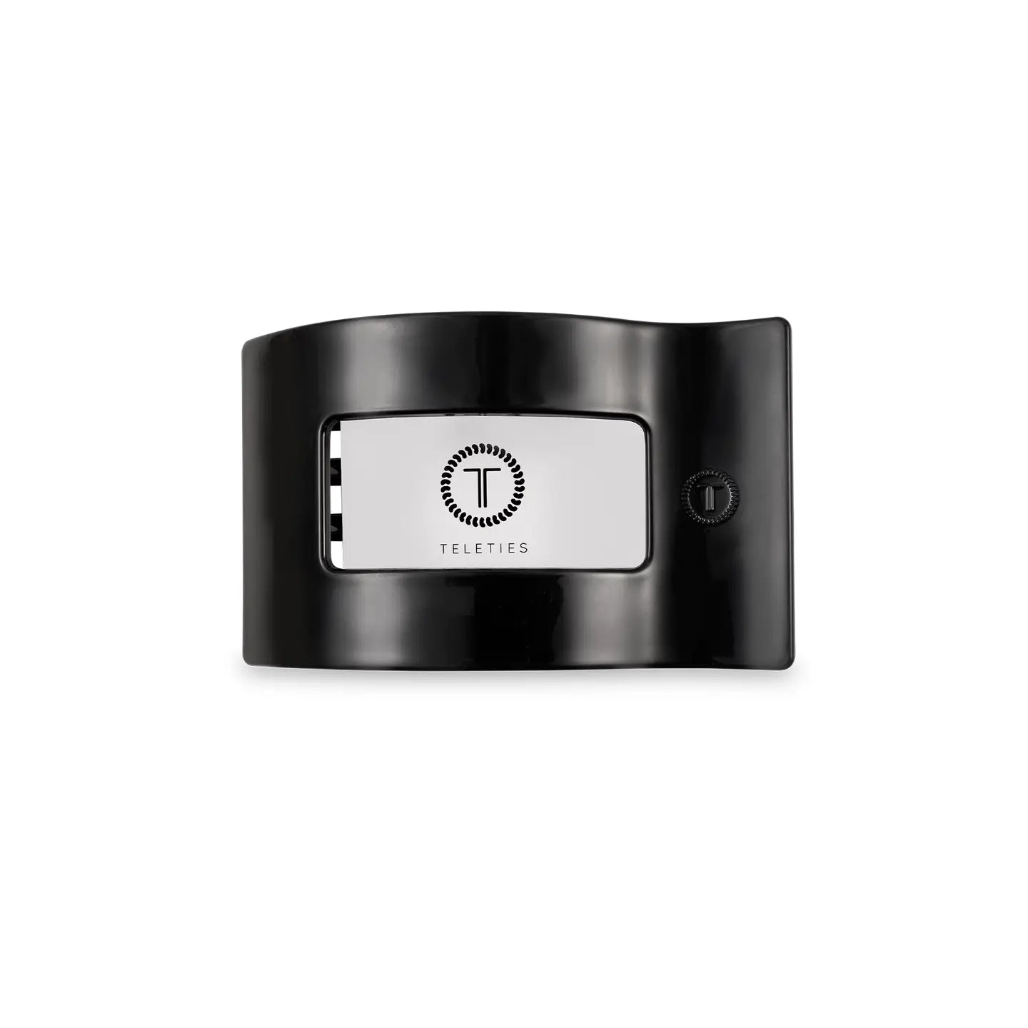 Jet Black Rectangle Flat Hair Clip