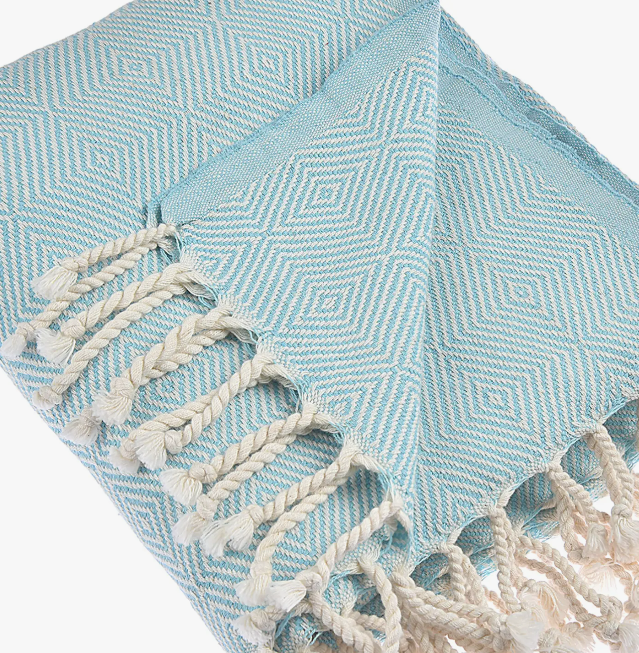 Turquoise Cotton Throw