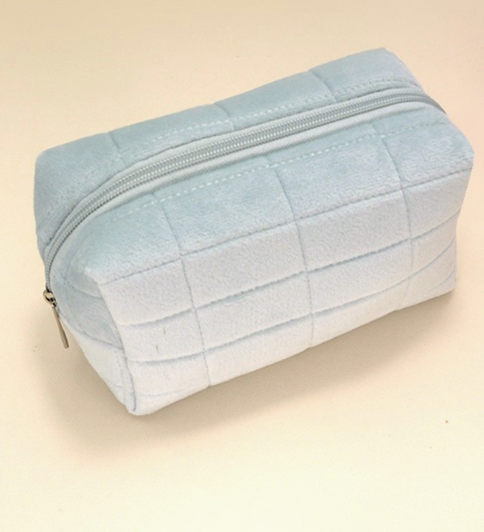 Blue Velvet Cosmetic Makeup Pouch