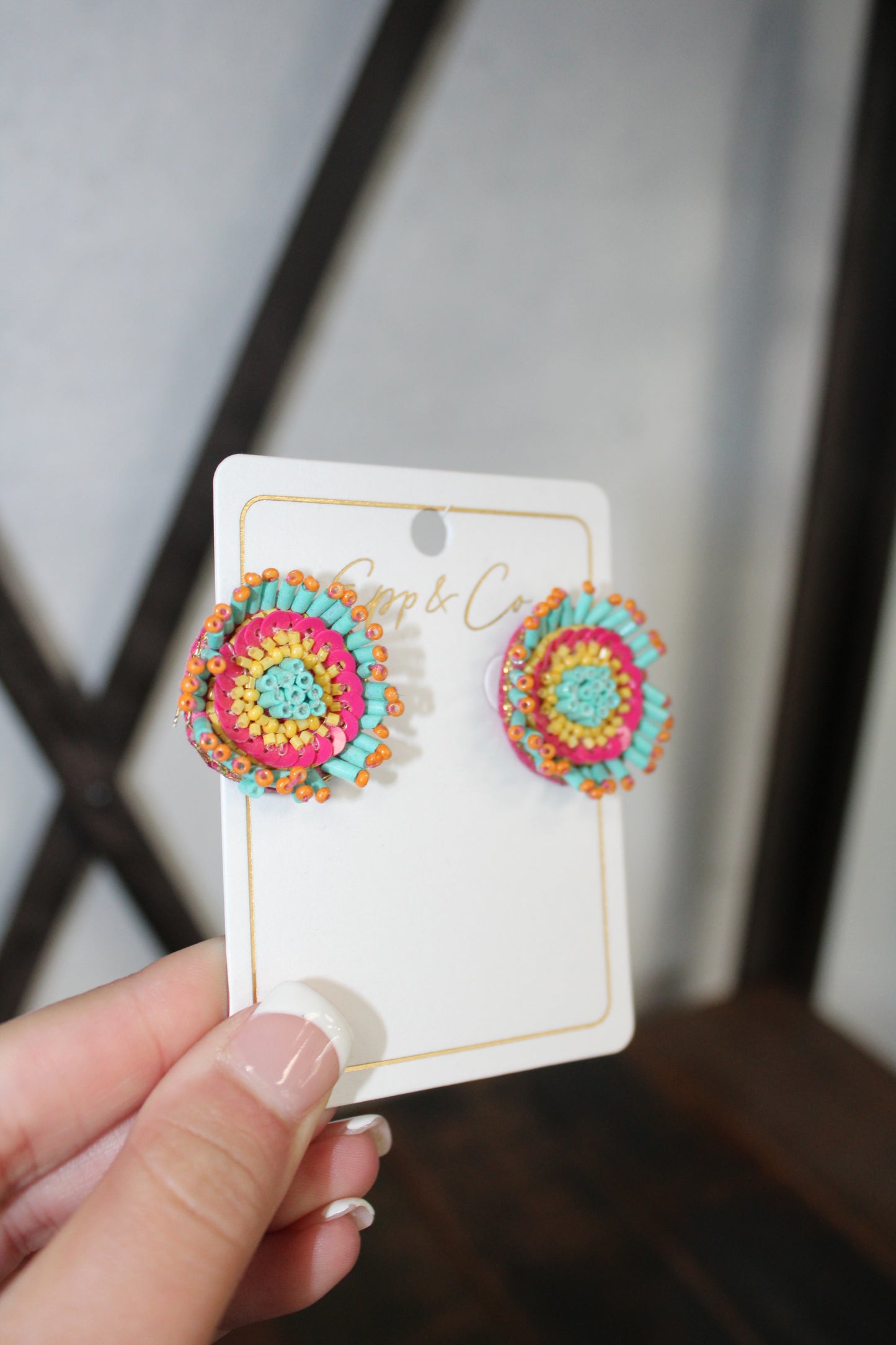 Fiesta Beaded Studs