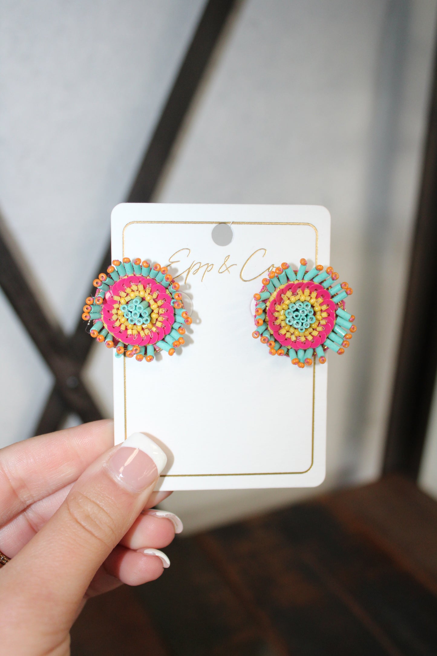 Fiesta Beaded Studs