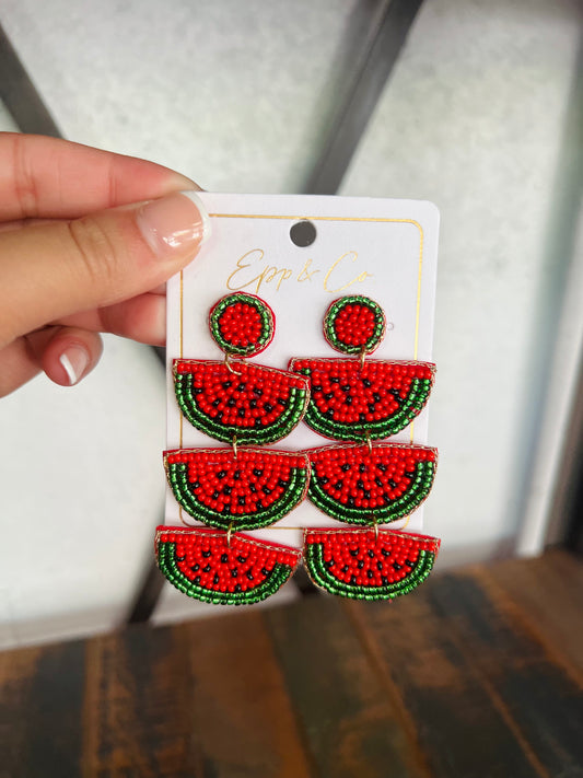 Watermelon Beaded Drops