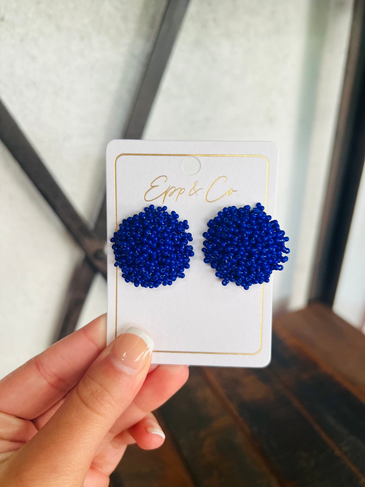 Blue Confetti Stud