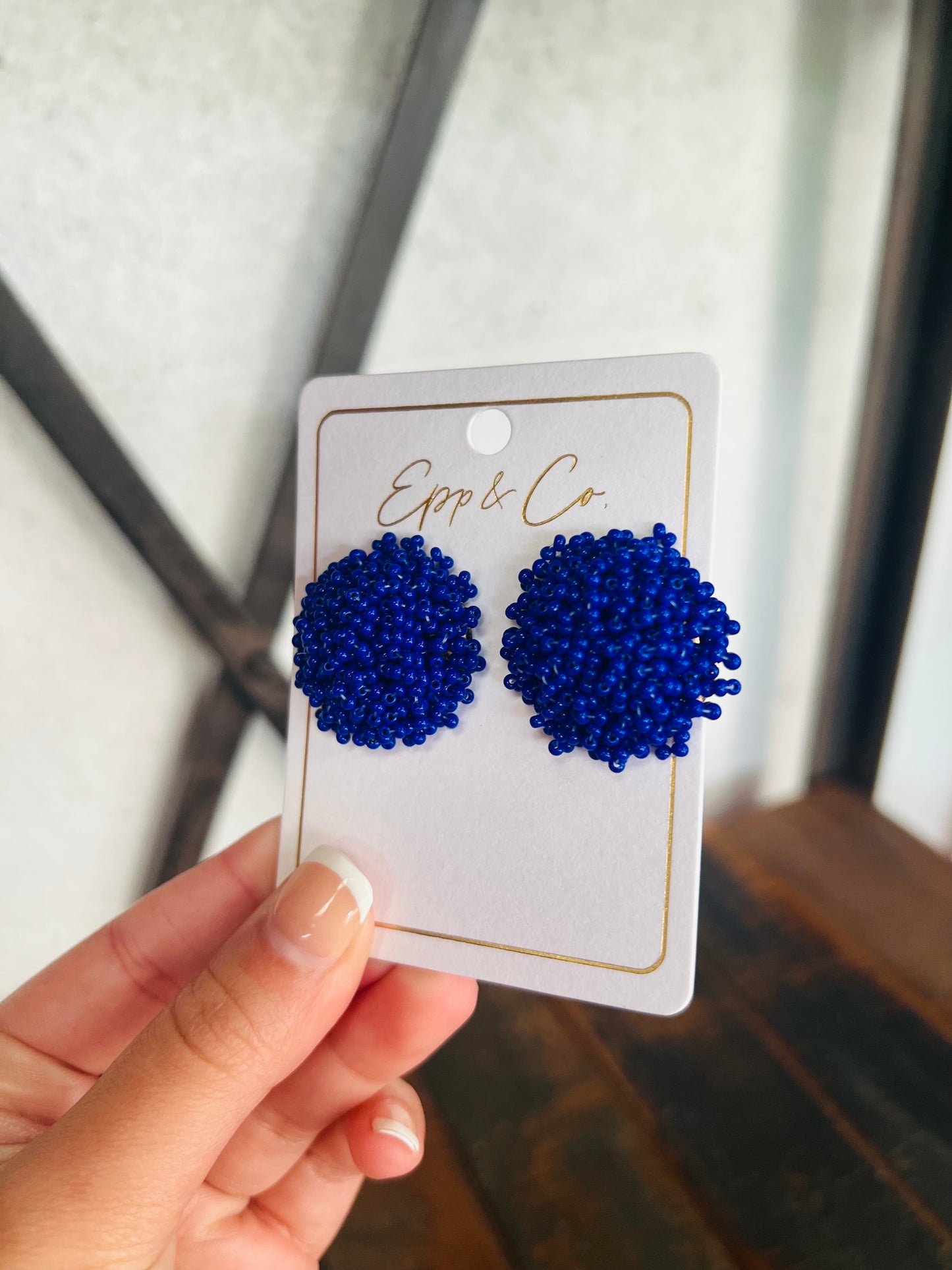 Blue Confetti Stud