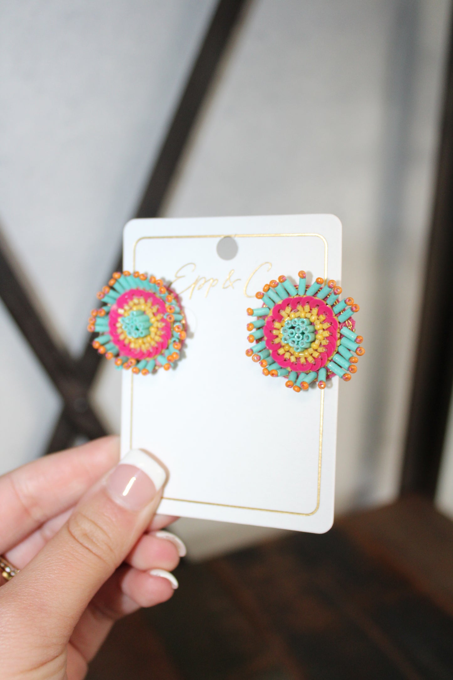 Fiesta Beaded Studs