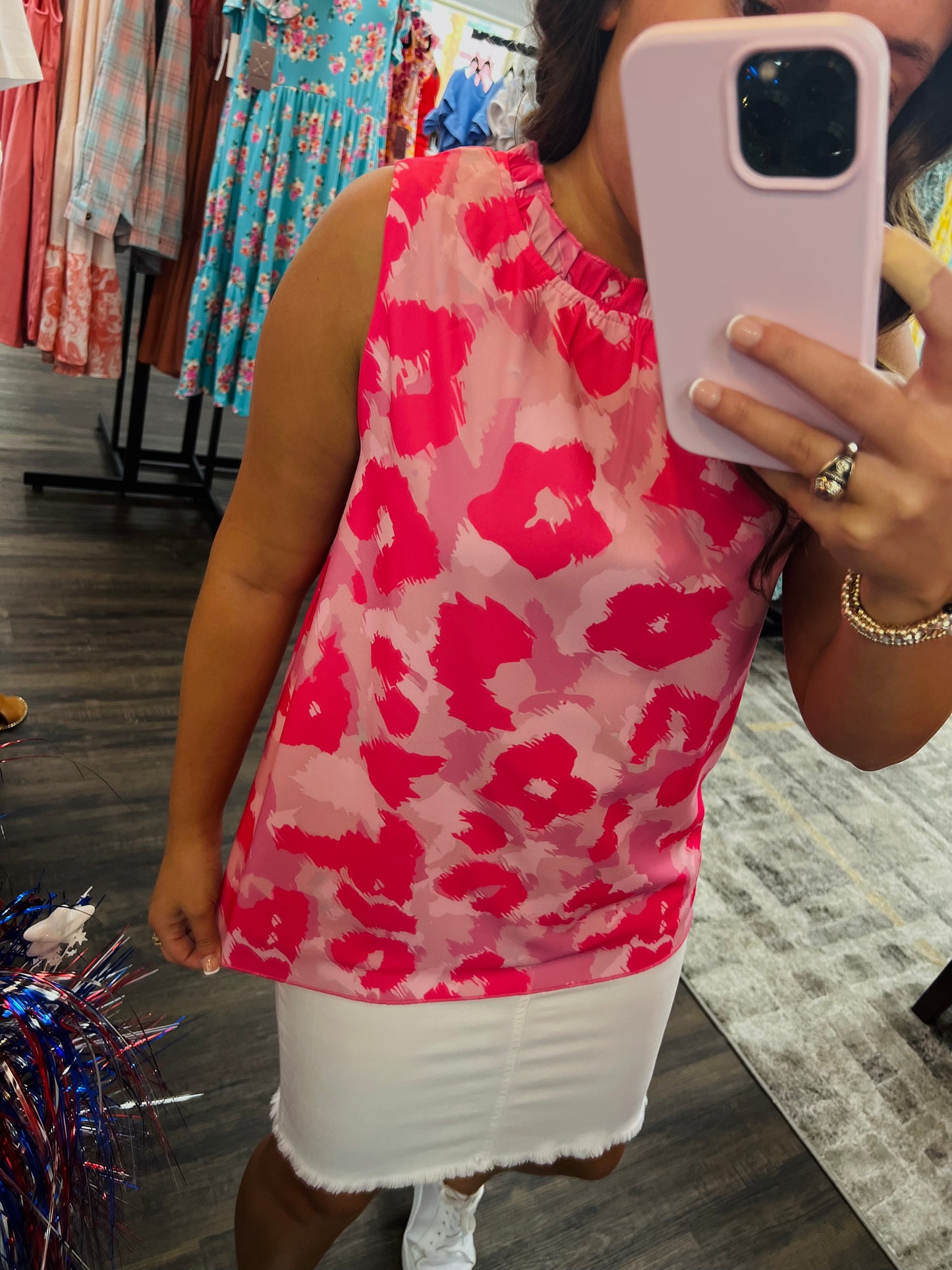 Think Pink Floral Top