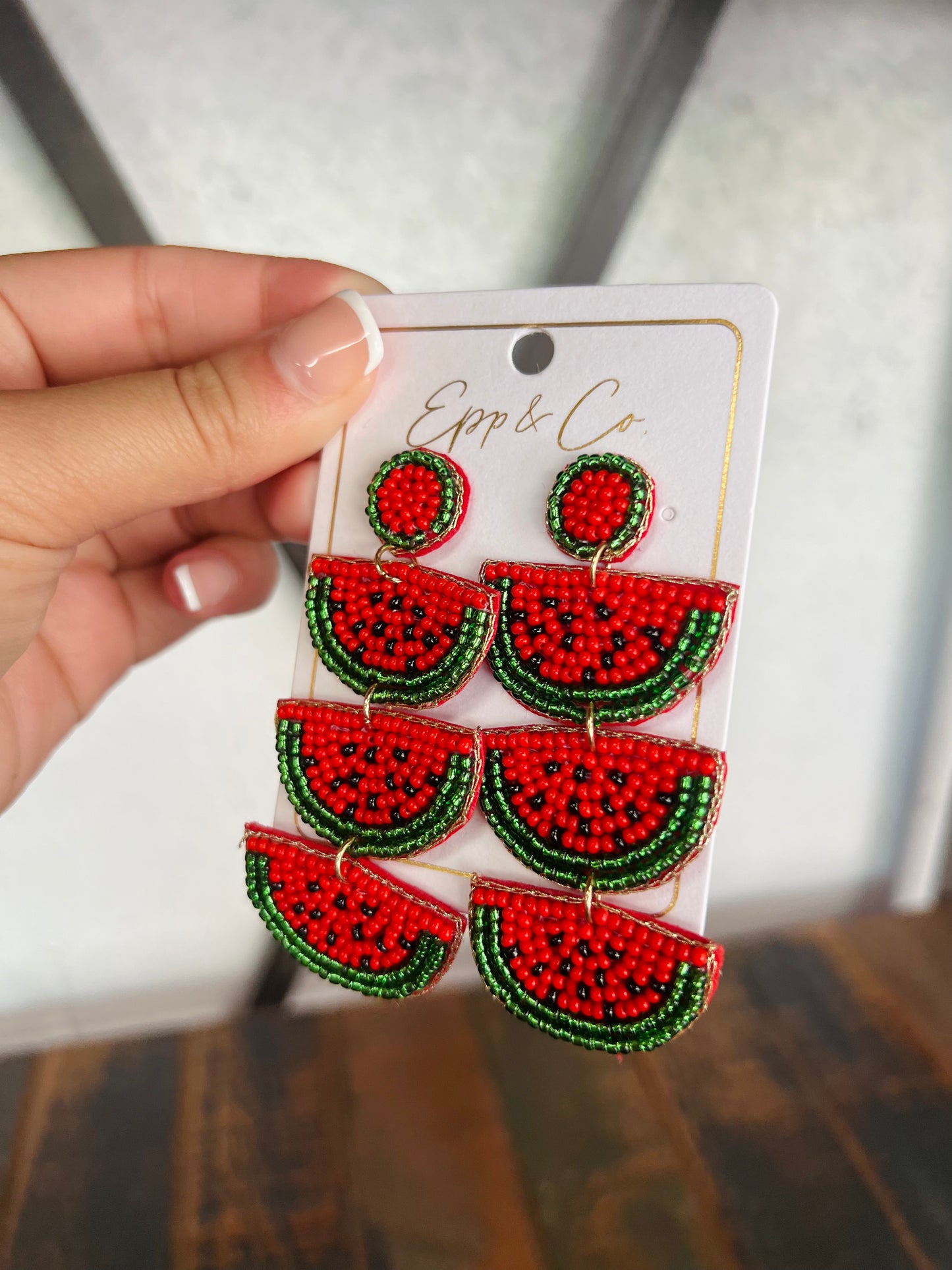 Watermelon Beaded Drops