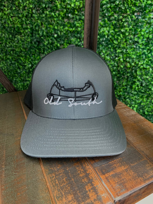 Bowed Trucker Hat (Graphite/Black)