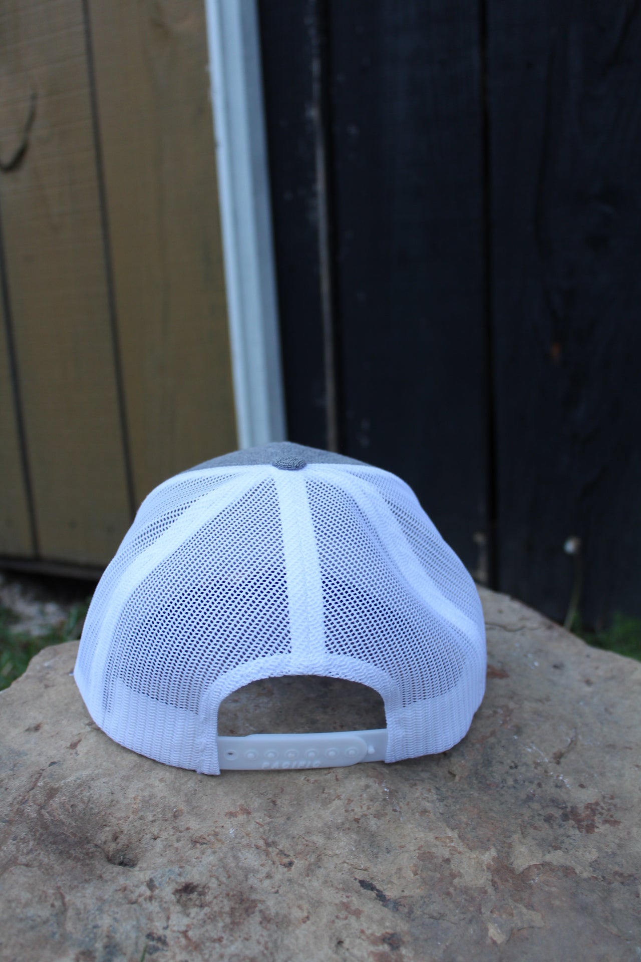 Cross Leather Patch Trucker Hat