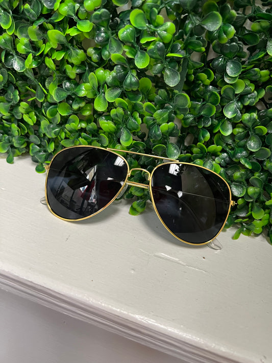 Men's Gold Frame Sunglasses