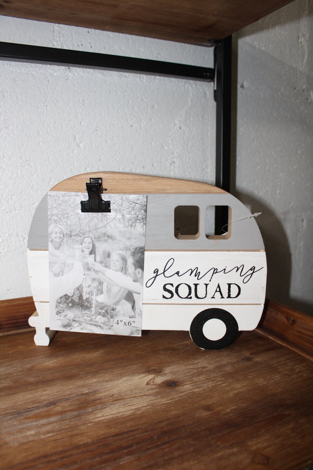 Wood Camper Shaped Photo Clip