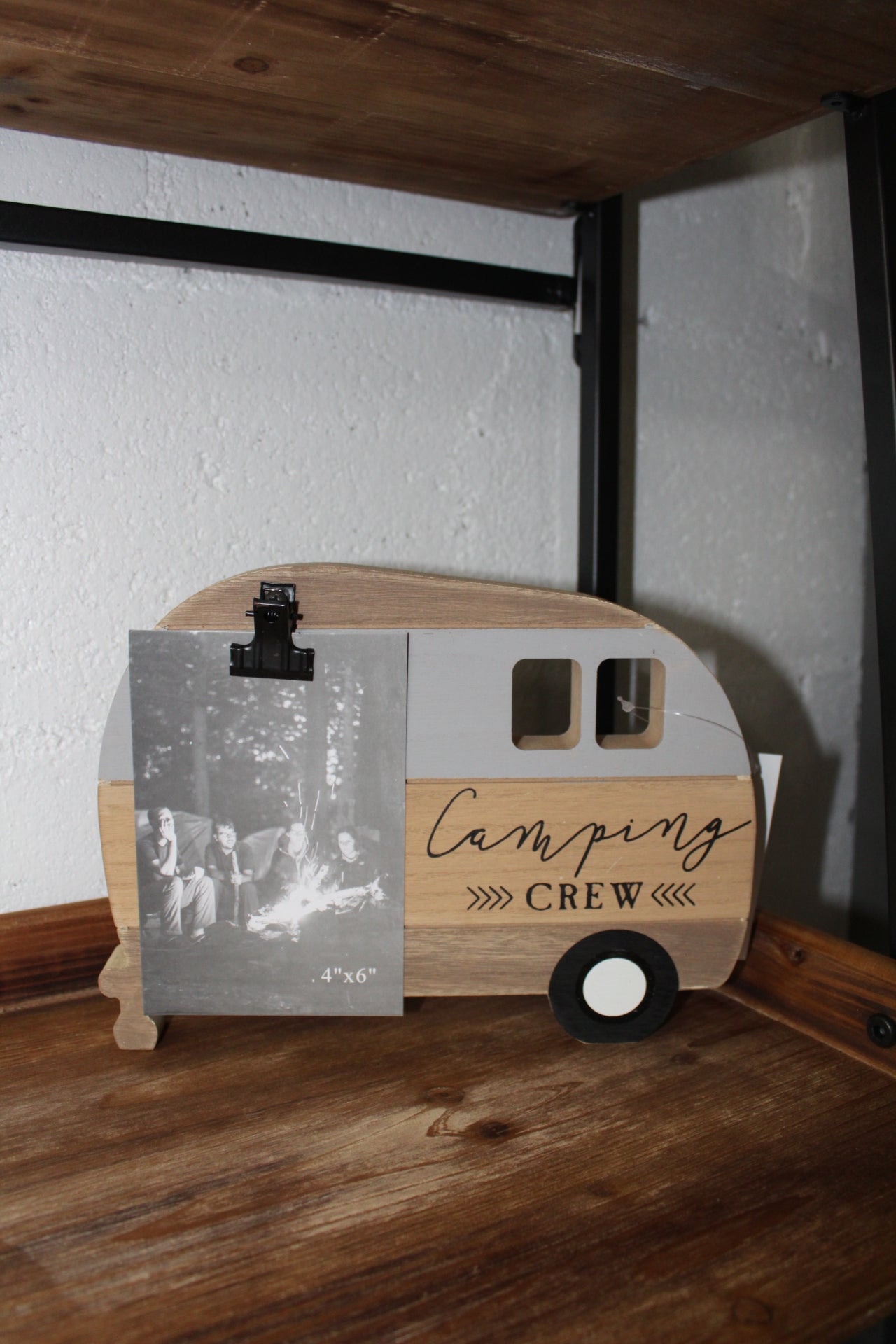 Wood Camper Shaped Photo Clip