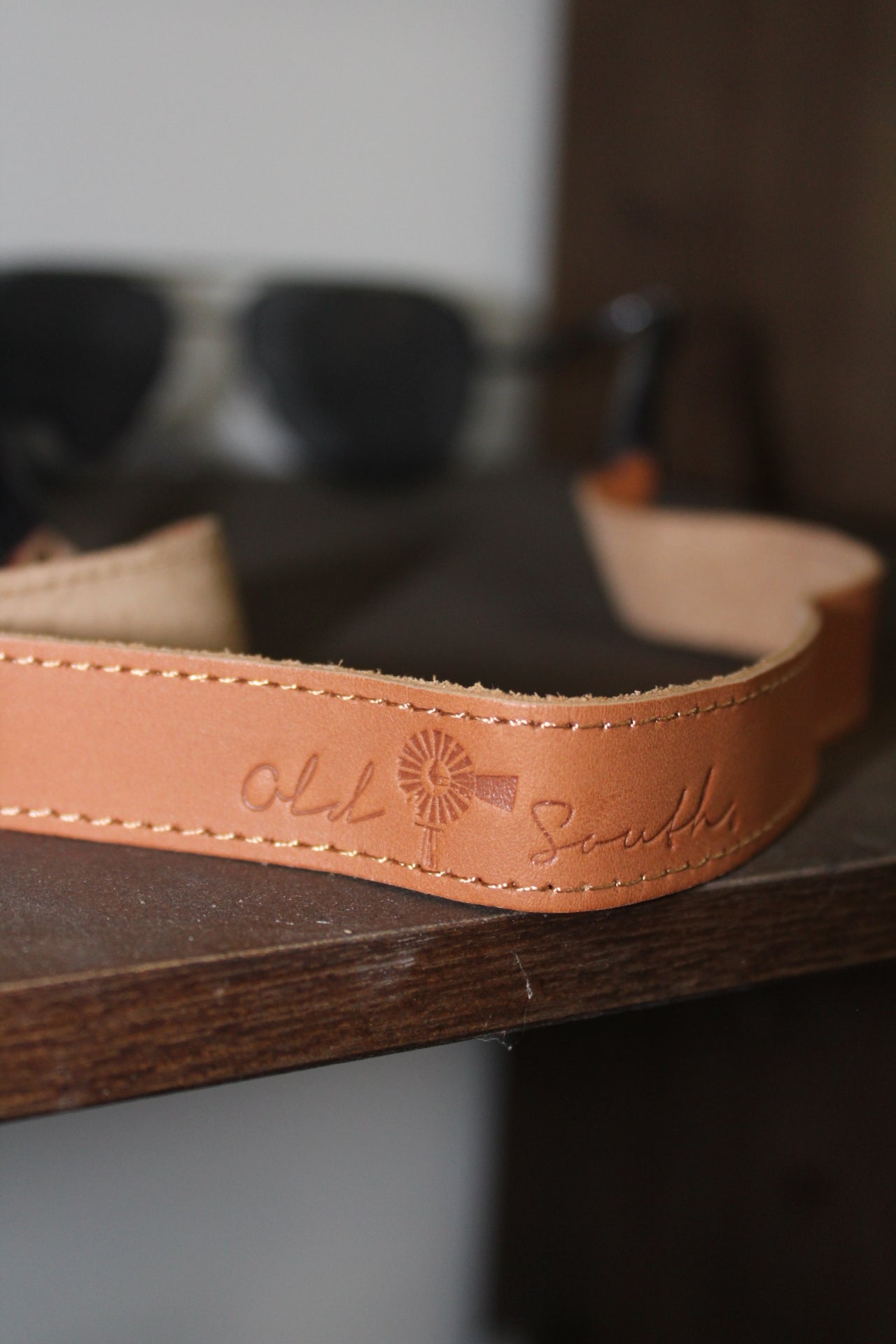 Tan Leather Sunglasses Strap