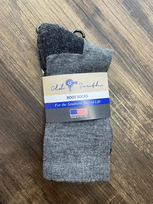 Old South Sportsman Grey Boot Socks