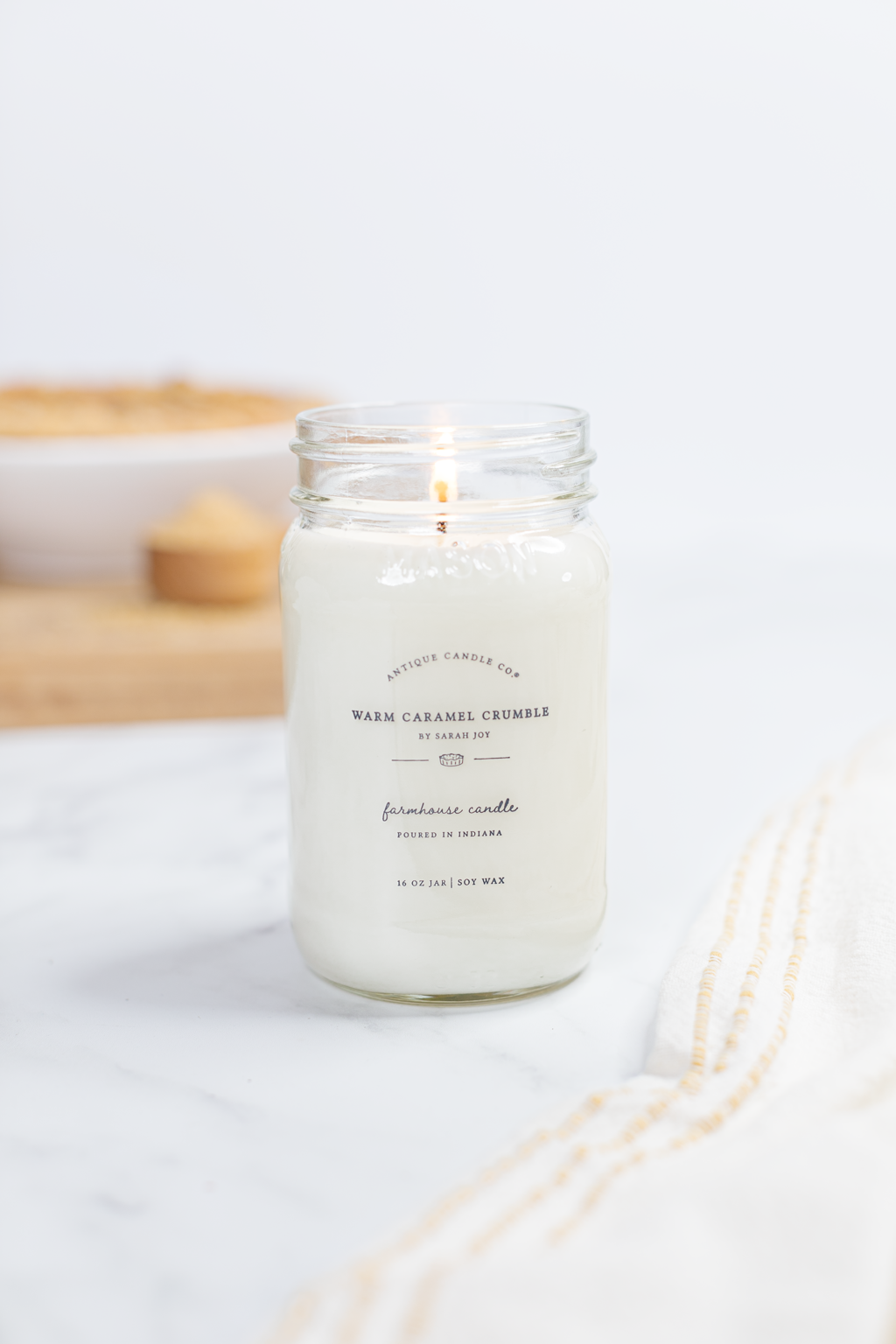 Warm Caramel Crumble Candle 16OZ