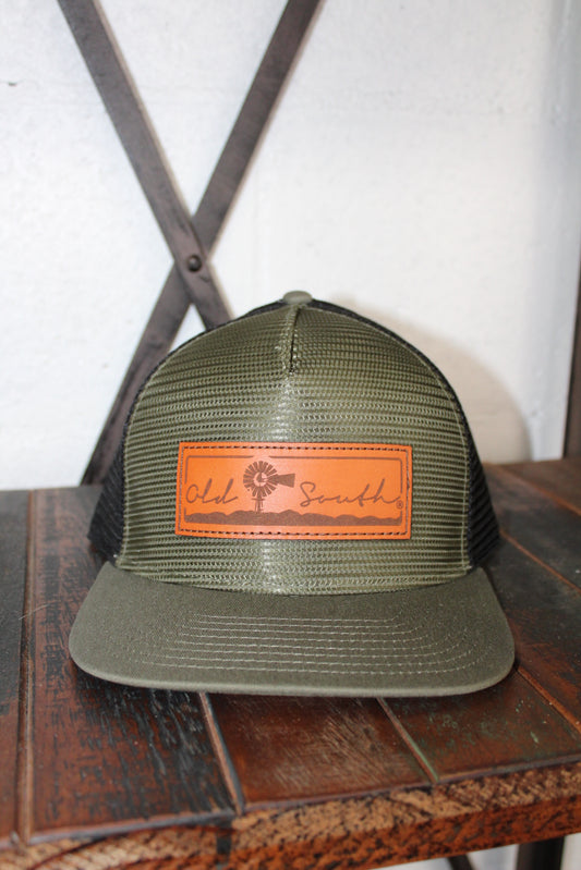 Landscape Leather Patch Trucker Hat