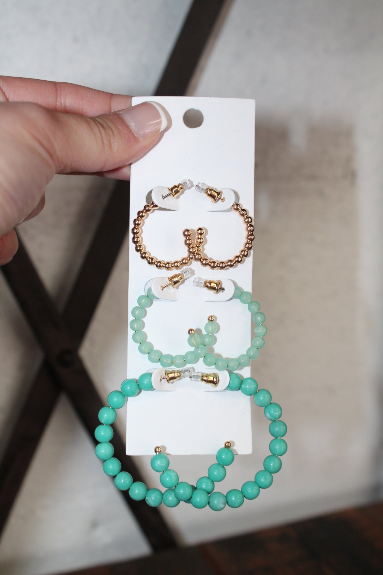 Mint Green Earring Set