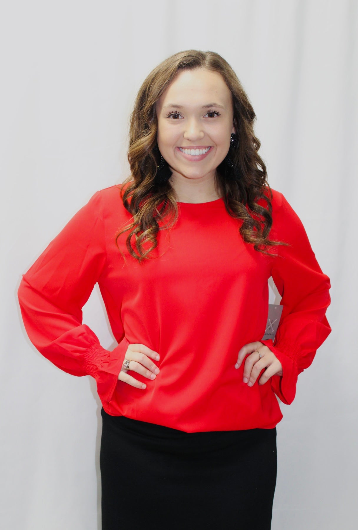 Red Always Classy Solid Blouse