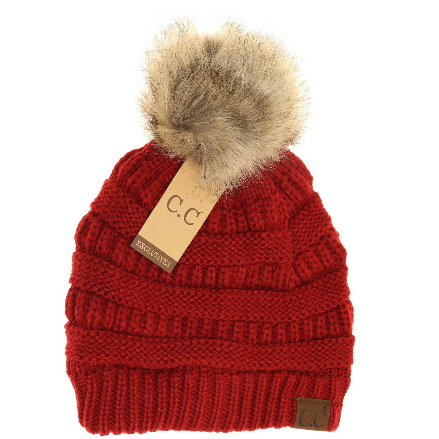 Faux Fur Pom Pom C.C. Beanie