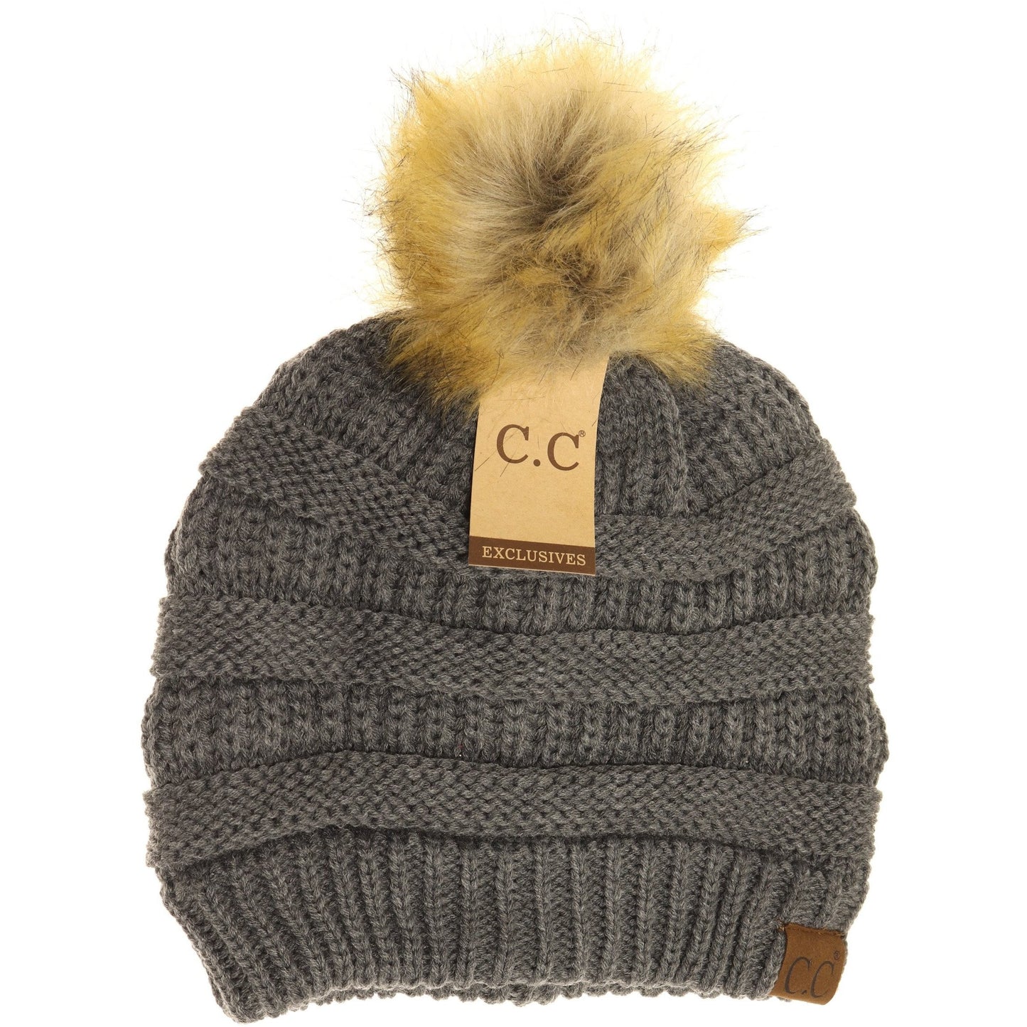 Faux Fur Pom Pom C.C. Beanie