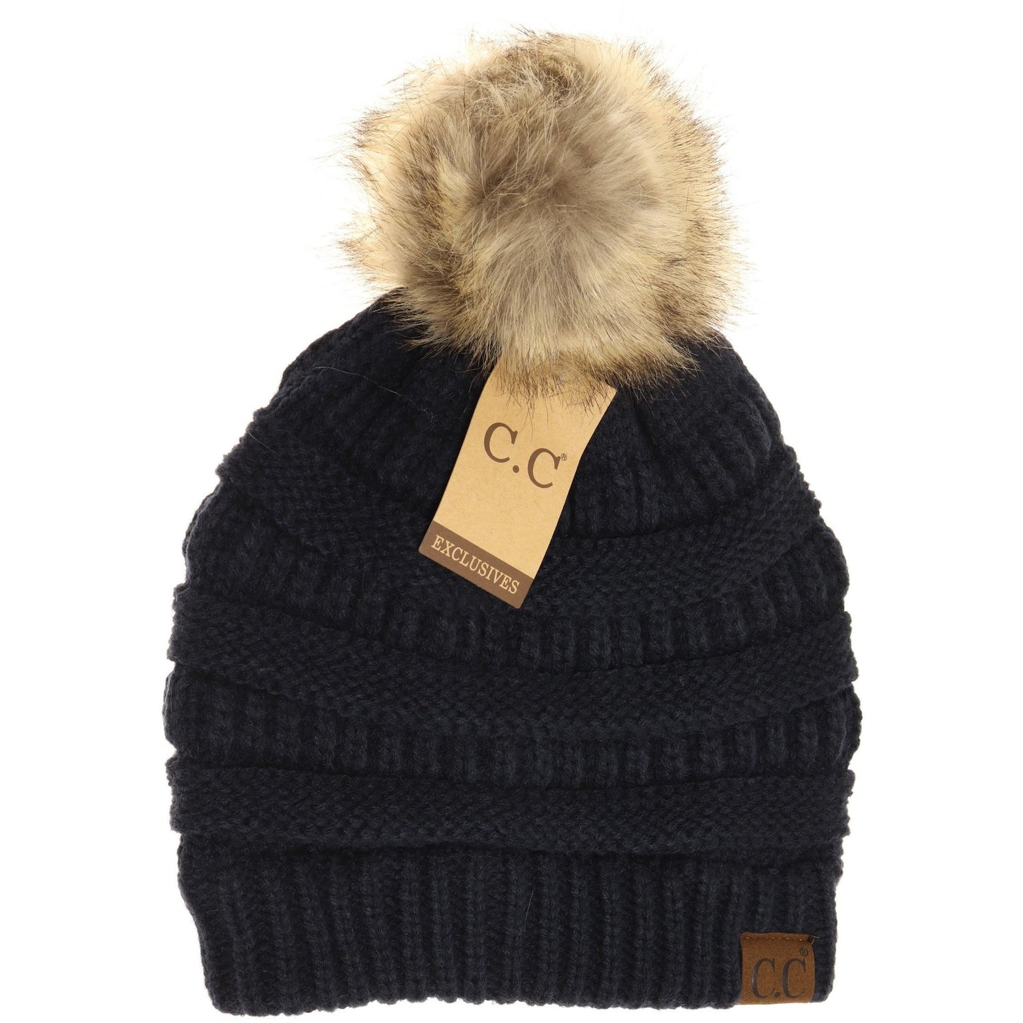 Faux Fur Pom Pom C.C. Beanie