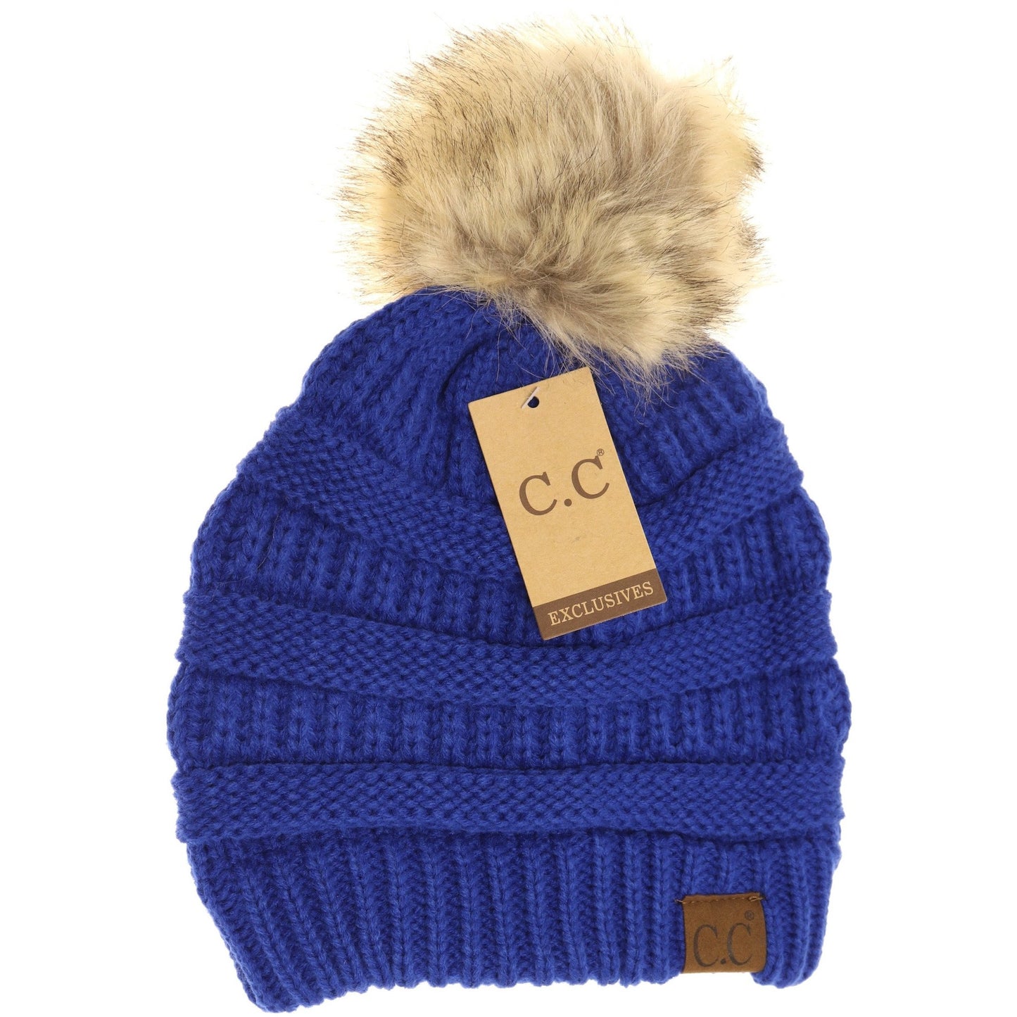 Faux Fur Pom Pom C.C. Beanie