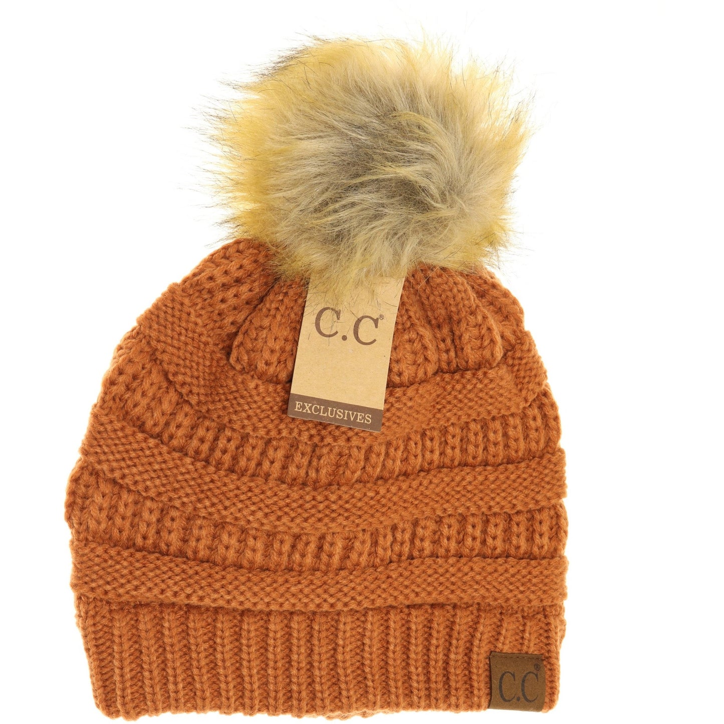 Faux Fur Pom Pom C.C. Beanie